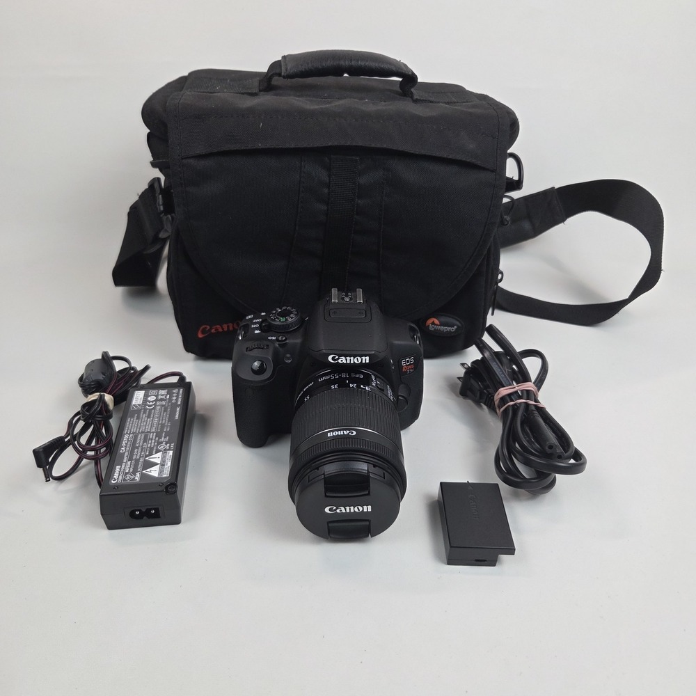 Canon EOS Rebel T5i / EOS Digital SLR Camera Black w/ Battery + Power Adapter